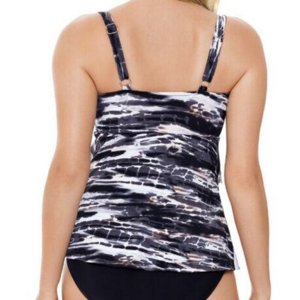 Swim Solutions Triple Tiered One-Piece Swimsuit - Picture 2 of 9